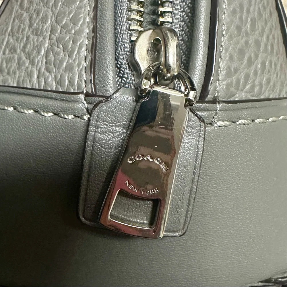 Mini Coach Faye Gray Leather Backpack - Picture 8 of 16